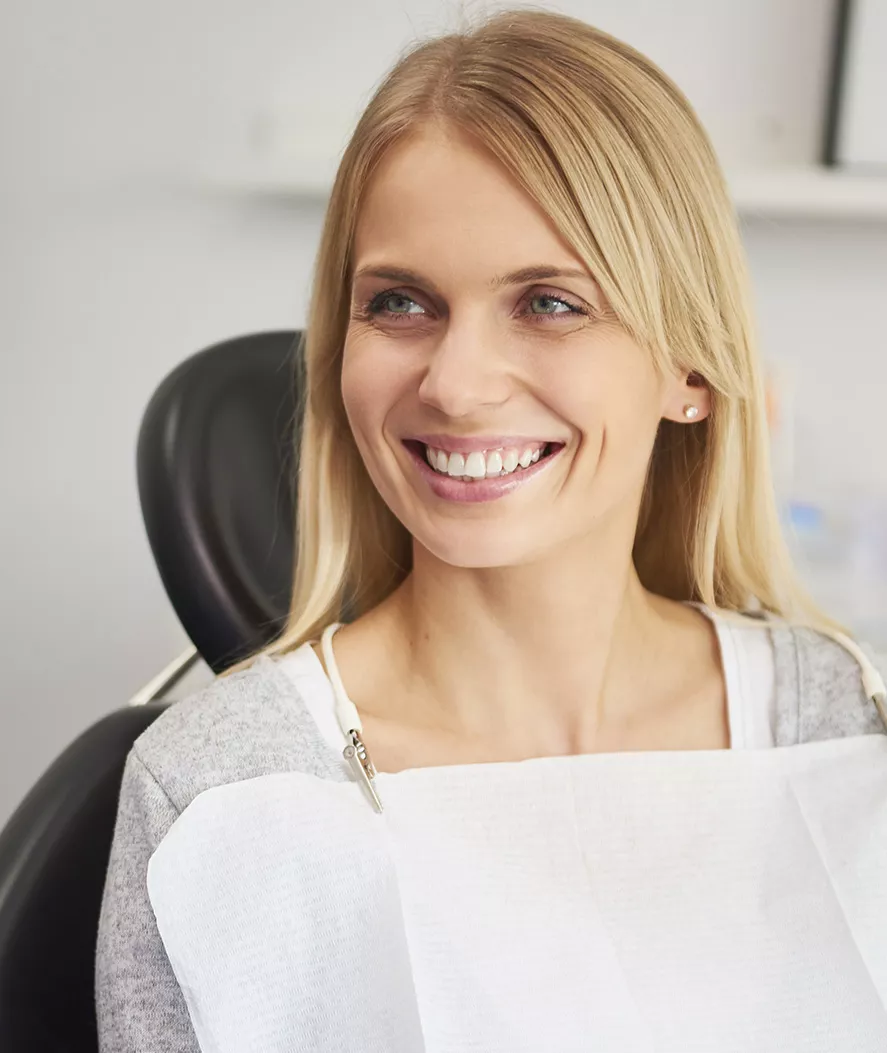 Smiling dental patient